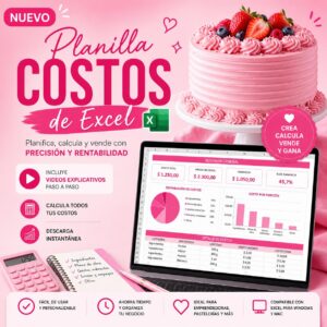 Planilla de costos EXCEL con videos